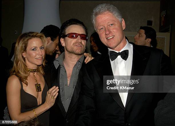 Sheryl Crow, Bono and former President Bill Clinton