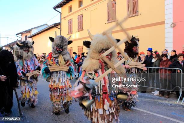 traditional carnival, slavic carnival, slovenia - carnival slovenia stock pictures, royalty-free photos & images