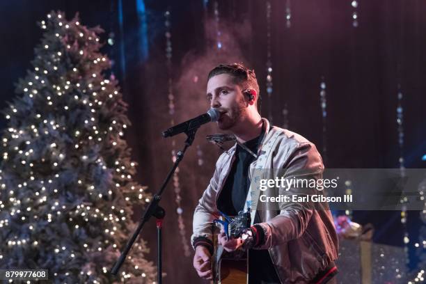 Recording Artist Nick Fradiani performs at the 86th Annual Hollywood Christmas Parade on November 26, 2017 in Hollywood, California.