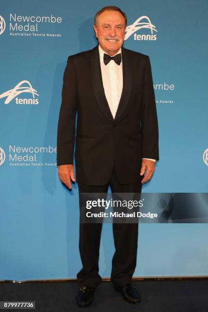 John Newcombe arrives at the 2017 Newcombe Medal at Crown Palladium on November 27, 2017 in Melbourne, Australia.