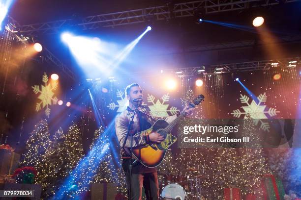 Recording Artist Nick Fradiani performs at the 86th Annual Hollywood Christmas Parade on November 26, 2017 in Hollywood, California.