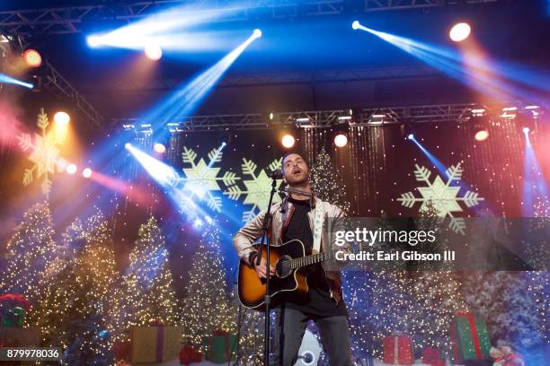 Recording Artist Nick Fradiani performs at the 86th Annual Hollywood Christmas Parade on November 26, 2017 in Hollywood, California.