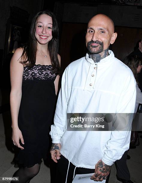 Actor Robert LaSardo and Danielle Kasen arrives at Venice Magazine's "Venice Night at the Pantages Theatre" showing of "Dirty Dancing" at the...