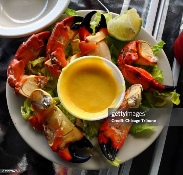 Everglades City, Fla., is the Stone Crab Capital of the World. Crab claws are served in restaurants in season, mid-October to mid-May.