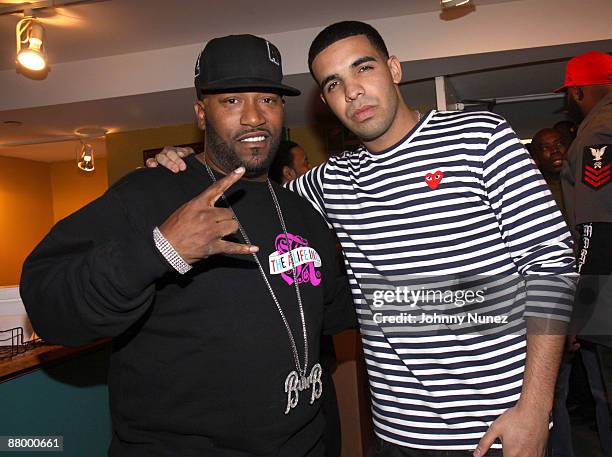 Bun B. And Drake perform at Hot 97's Who's Next Series Featuring Drake at S.O.B.'s on May 26, 2009 in New York City.