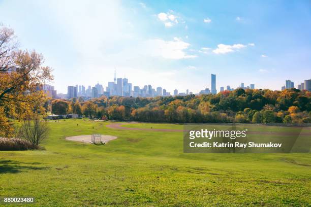 autumn toronto. riverdale park - city life stock pictures, royalty-free photos & images