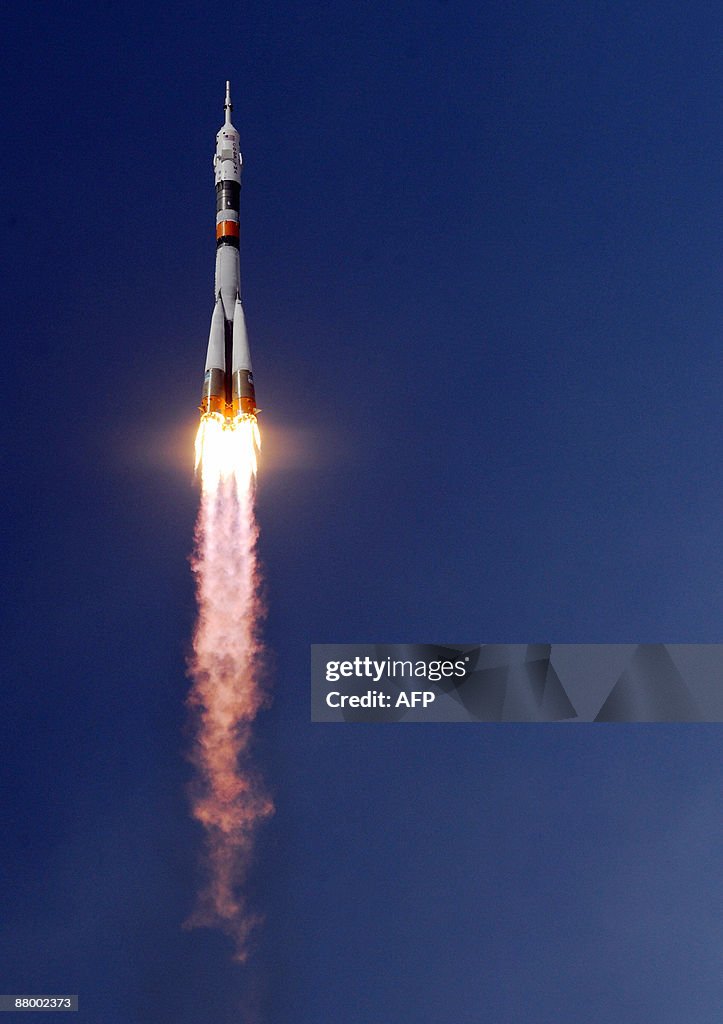 The Russian Soyuz TMA-15 rocket carrying