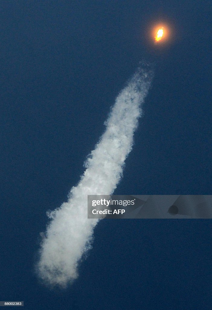 The Russian Soyuz TMA-15 rocket carrying