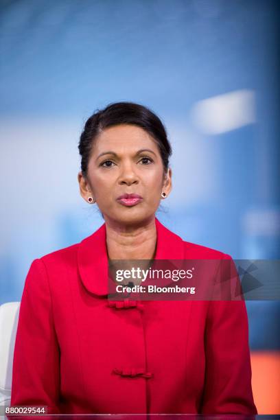 Gina Miller, founding partner of SCM Private LLP, speaks during a Bloomberg Television interview in London, U.K., on Monday, Nov. 27, 2017. Miller,...