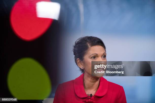 Gina Miller, founding partner of SCM Private LLP, speaks during a Bloomberg Television interview in London, U.K., on Monday, Nov. 27, 2017. Miller,...