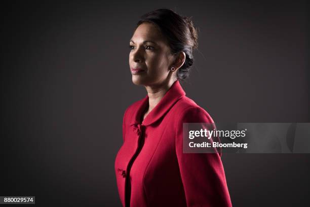 Gina Miller, founding partner of SCM Private LLP, poses for a photograph following a Bloomberg Television interview in London, U.K., on Monday, Nov....