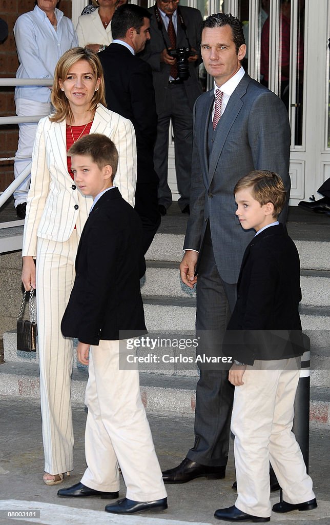 Spanish Royals Attend Victoria Federica De Marichalar First Holy Communion