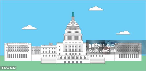capitol building - bill congress stock illustrations