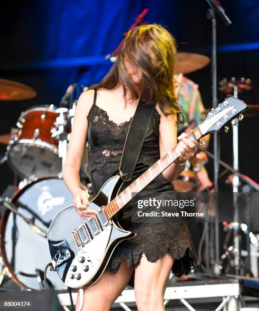 Susanna Hoffs of The Bangles performing live at the Cornbury Music Festival, Oxfordshire, UK on July 05 2008