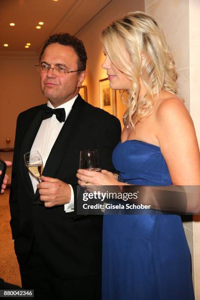 Hans-Peter Friedrich and his girlfriend Diana Troglauer during the 66th 'Bundespresseball' at Hotel Adlon on November 24, 2017 in Berlin, Germany.