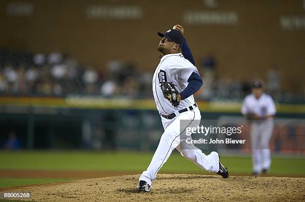 Detroit Tigers Joel Zumaya in aciton, pitching vs Texas Rangers. Detroit, MI 5/20/2009 CREDIT: John Biever