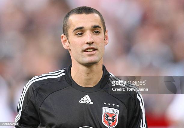 Andrew Jacobson of D.C. United looks on during an MLS match against Real Salt Lake at RFK Stadium on May 23, 2009 in Washington, DC. The game ended...