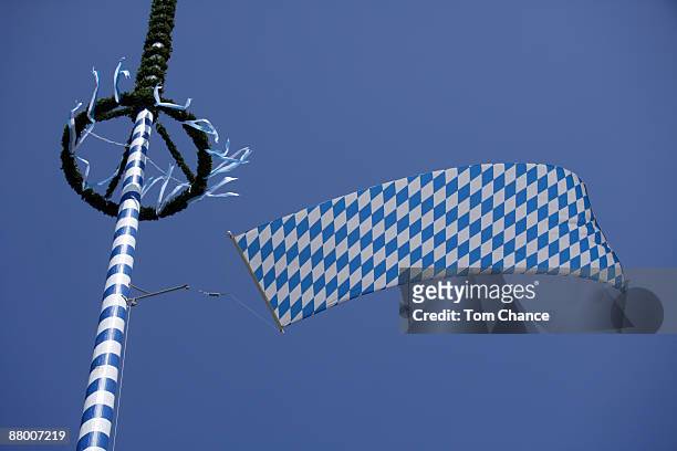 germany, bavaria, penzberg, maypole - bavaria flag stock pictures, royalty-free photos & images
