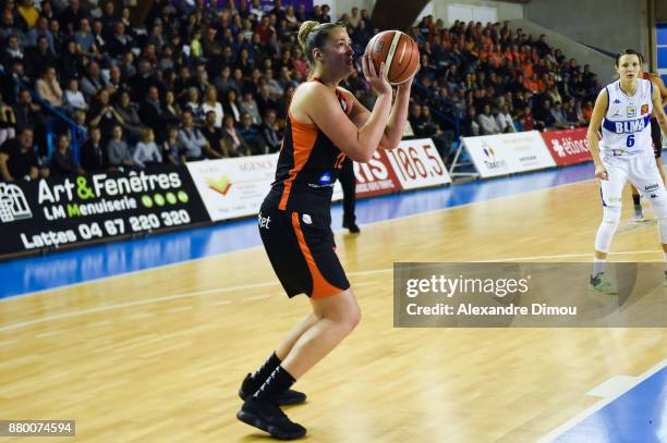 Alexia Chartereau of Bourges during the Women's League match between Montpellier Lattes and Bourges on November 26, 2017 in Montpellier, France.