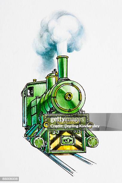 steam train engine - train front stock illustrations
