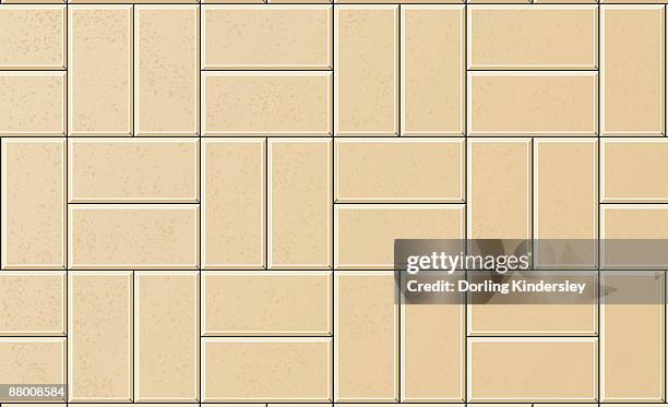 digital illustration of basketweave paver - paving stone stock illustrations