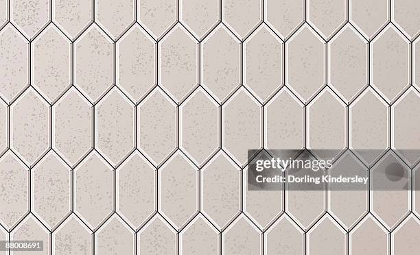 digital illustration showing interlocking pavers - paved path stock illustrations
