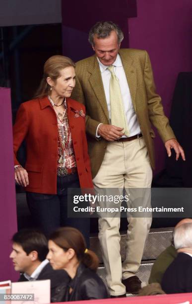 Princess Elena and Luis Astolfi attend the Madrid Horse Week 2017 at IFEMA on November 24, 2017 in Madrid, Spain.