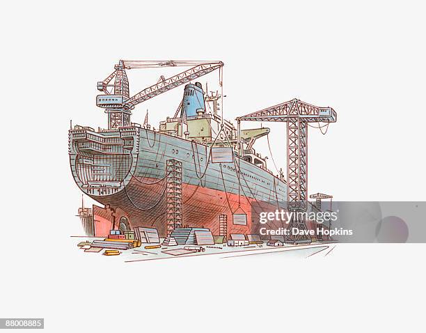 Container Ship Cross Section Photos and Premium High Res Pictures ...