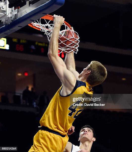 Tommy Rutherford of the UC Irvine Anteaters dunks the ball against the Northern Arizona Lumberjacks during the 2017 Continental Tire Las Vegas...