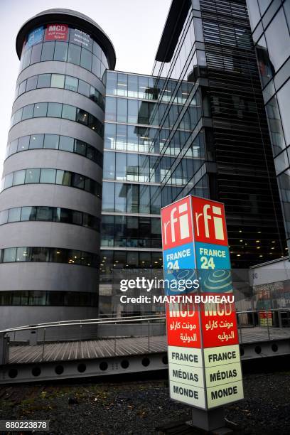 Picture shows the headquarters of French national audiovisual media company group, France Medias Monde , formerly named Audiovisuel Exterieur de la...