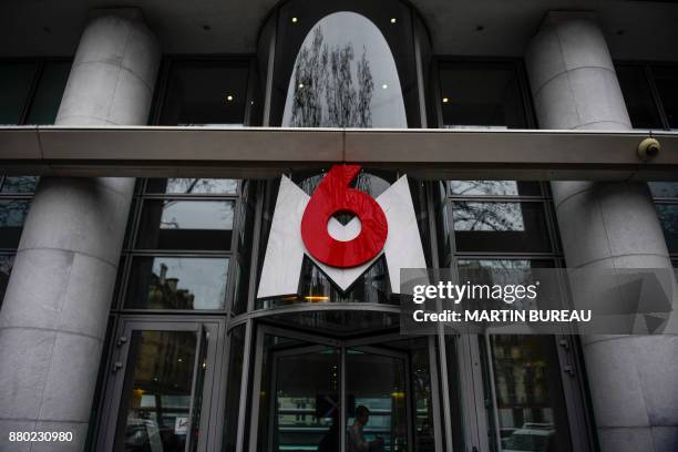 Picture shows the headquarters of French private television channel M6, also known as Metropole Television, on November 27, 2017 in...