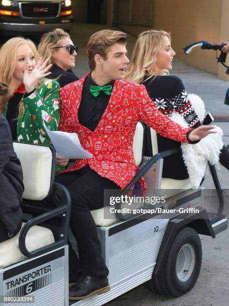 Garrett Clayton is seen arriving at 86th Annual Hollywood Christmas Parade on November 26, 2017 in Los Angeles, California.