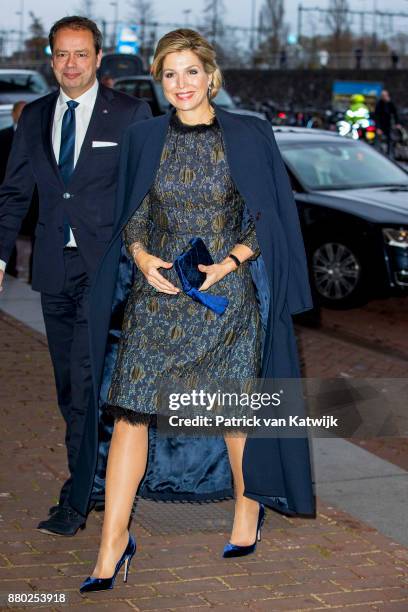 Queen Maxima of The Netherlands attends the Prince Bernhard Culture Foundation Award in the Muziekgebouw Aan't IJ on November 27, 2017 in Amsterdam,...