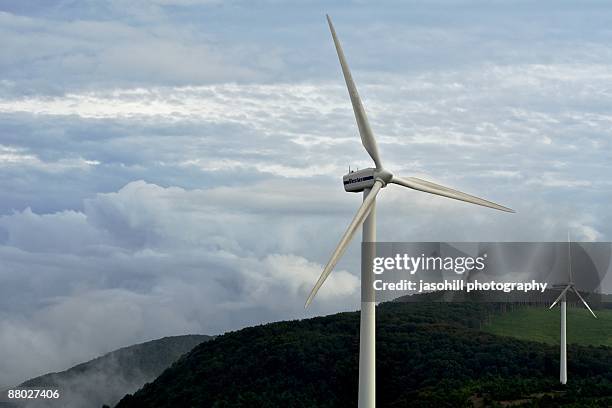 wind farm - wind power japan stock pictures, royalty-free photos & images