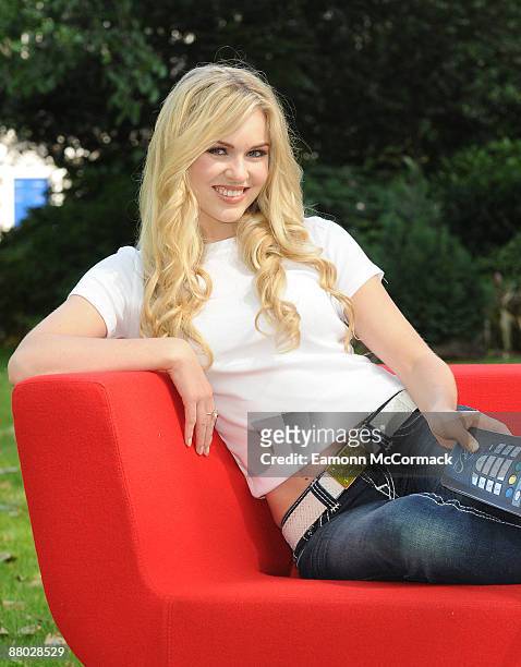 Zoe Salmon launches Virgin Media's first ever 'TV Takeover' at Bedford Square Gardens on May 28, 2009 in London, England.