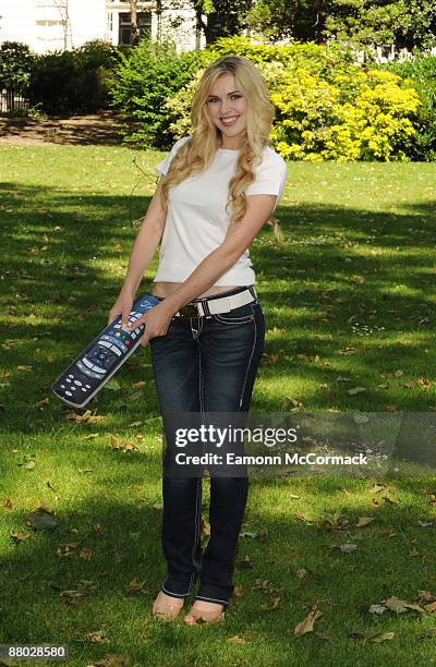 Zoe Salmon launches Virgin Media's first ever 'TV Takeover' at Bedford Square Gardens on May 28, 2009 in London, England.