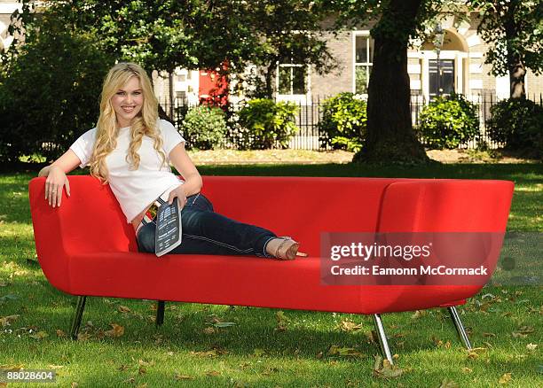 Zoe Salmon launches Virgin Media's first ever 'TV Takeover' at Bedford Square Gardens on May 28, 2009 in London, England.