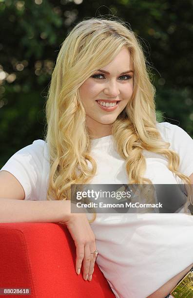 Zoe Salmon launches Virgin Media's first ever 'TV Takeover' at Bedford Square Gardens on May 28, 2009 in London, England.