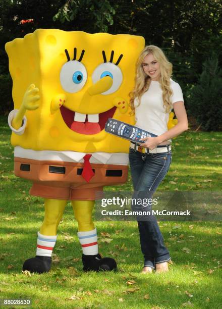 Zoe Salmon launches Virgin Media's first ever 'TV Takeover' at Bedford Square Gardens on May 28, 2009 in London, England.