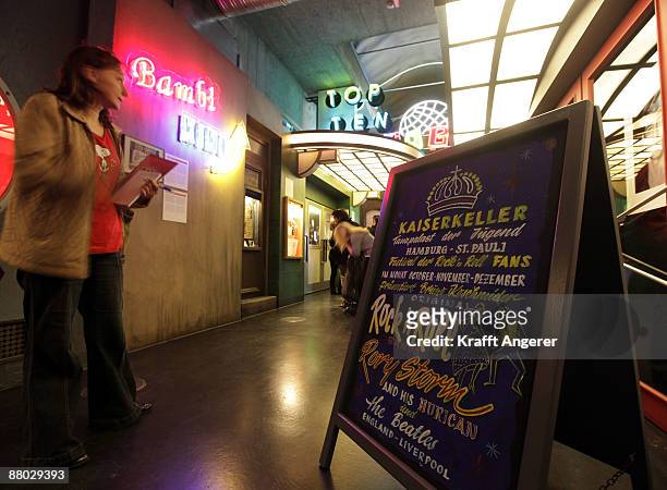 General view of the entrance is seen during the Beatlemania exhibition on May 28, 2009 in Hamburg, Germany. The exhibition, which opens tomorrow,...