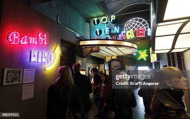 General view of the entrance is seen at the Beatlemania exhibition on May 28, 2009 in Hamburg, Germany. The exhibition, which opens tomorrow, shows...