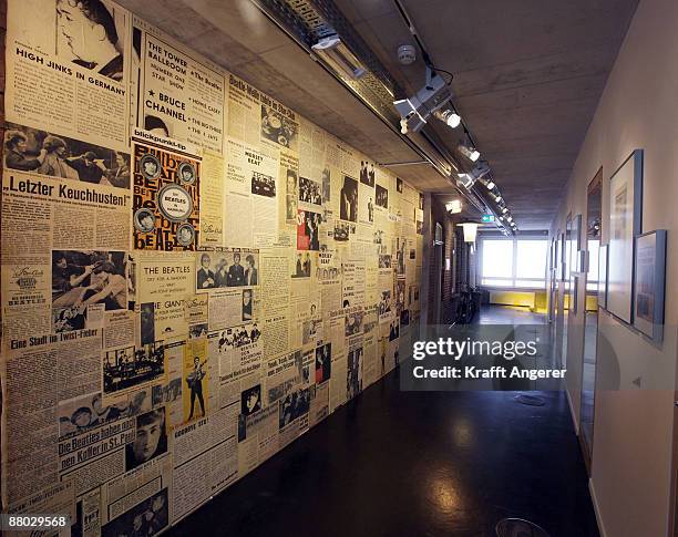 General view of the 'Time Tunnel' room is seen at the Beatlemania exhibition on May 28, 2009 in Hamburg, Germany. The exhibition, which opens...