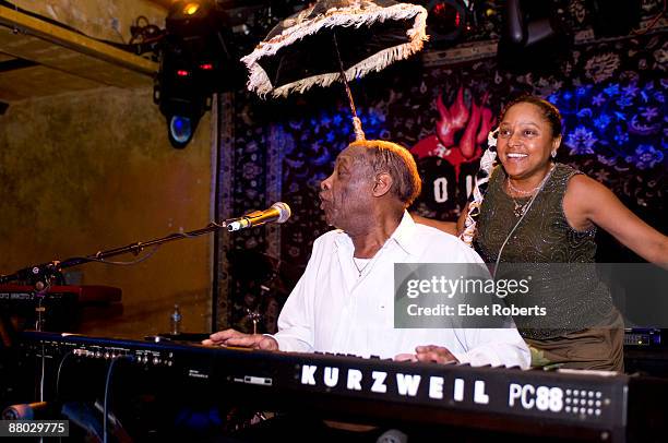 Little Willie Littlefield and Jennifer Jones perform on stage as part of the Ponderosa Stomp at House of Blues on April 28, 2009 in New Orleans,...