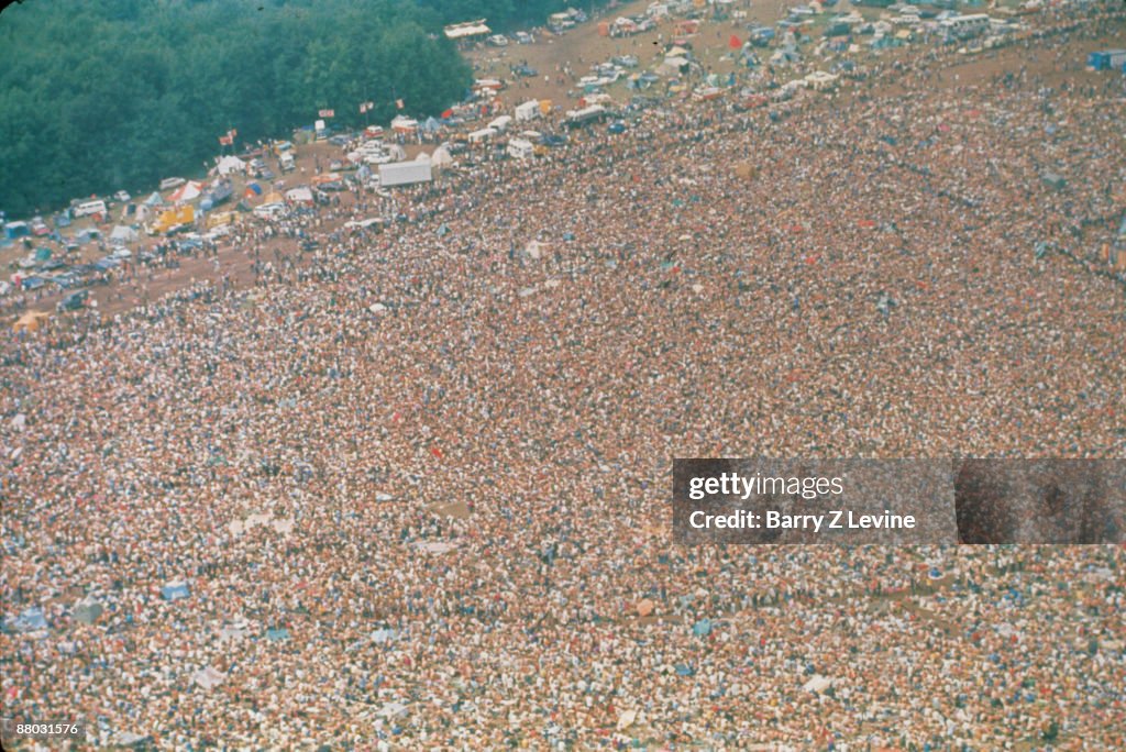 Aerial View Of Woodstock Festival