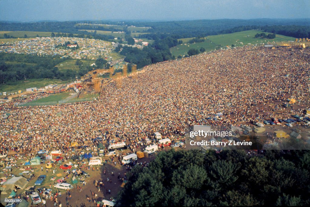 Aerial View Of Woodstock Festival