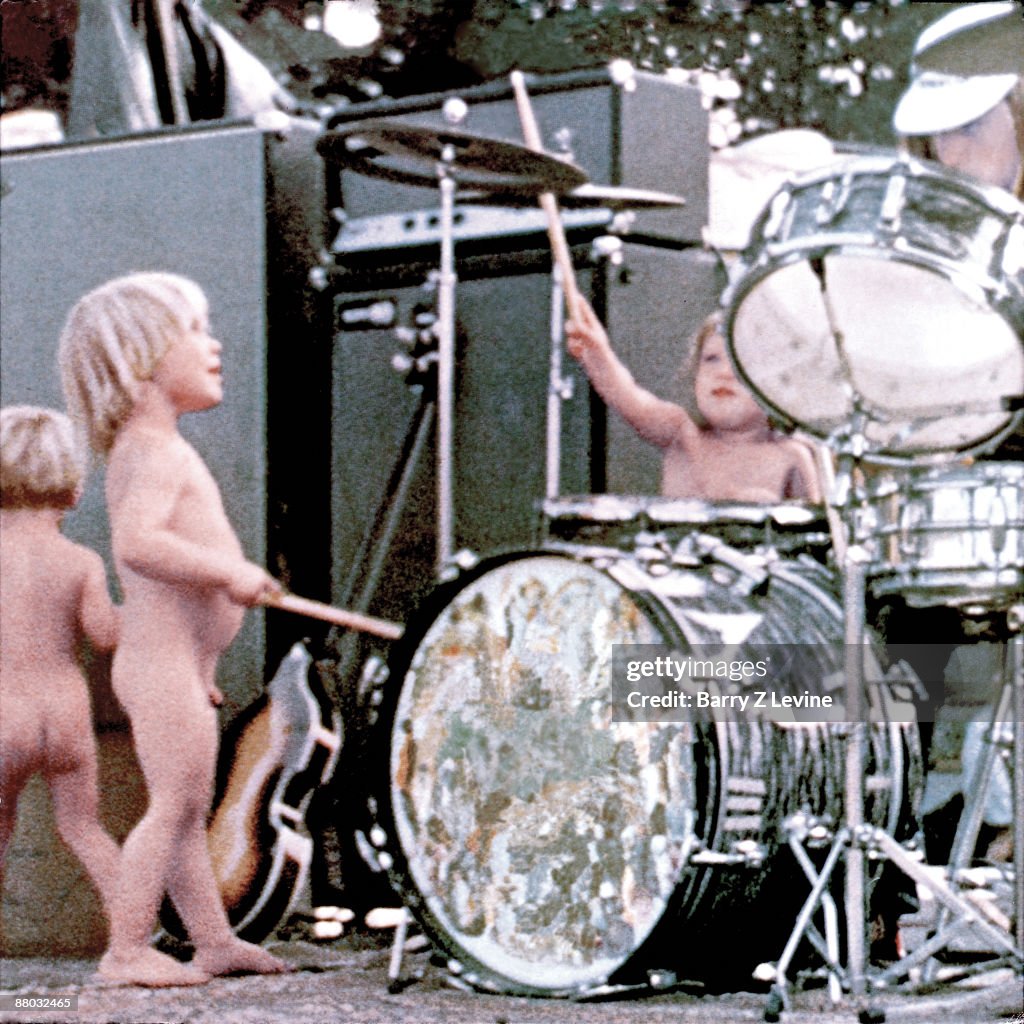 Children Playing With Drums On The Woodstock Stage