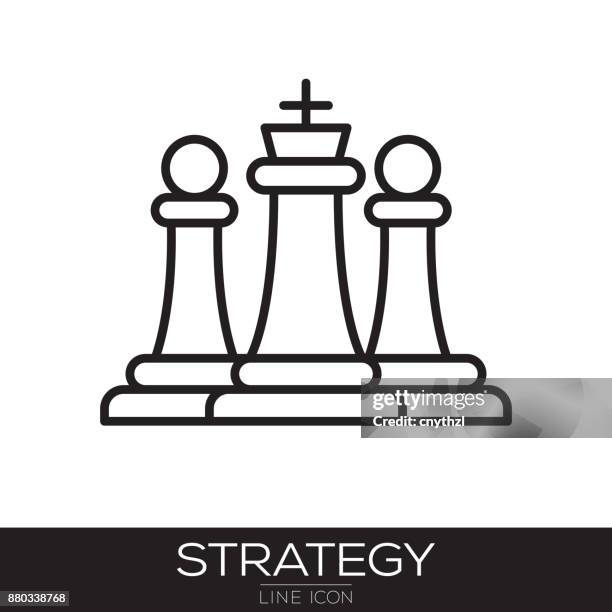 strategy line icon - user acquisition stock illustrations