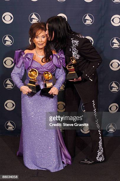 Loretta Lynn and Jack White, winners of Best Country Collaboration With Vocals for "Portland Oregon"