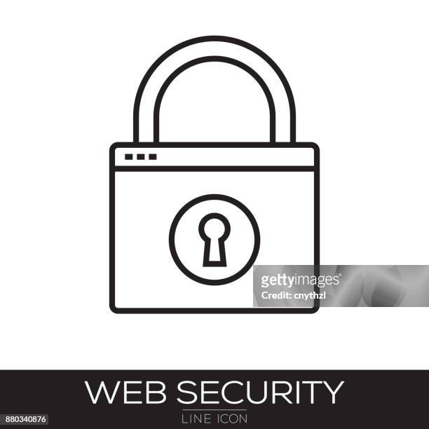 web security line icon - air attack stock illustrations