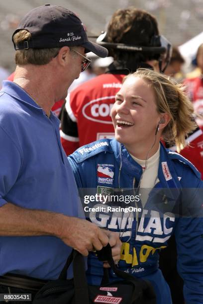 Sarah Fisher made her first IndyCar start at Texas in 1999. Her best finish was a second at Miami-Homestead in 2001.